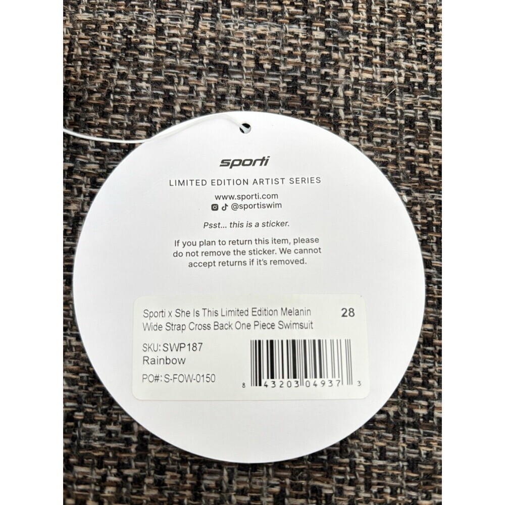 Lot Of 2 SPORTI & TURBO Swimsuits Bathing Suits Melanin Park Shark NWT 28/S - Picture 4 of 8